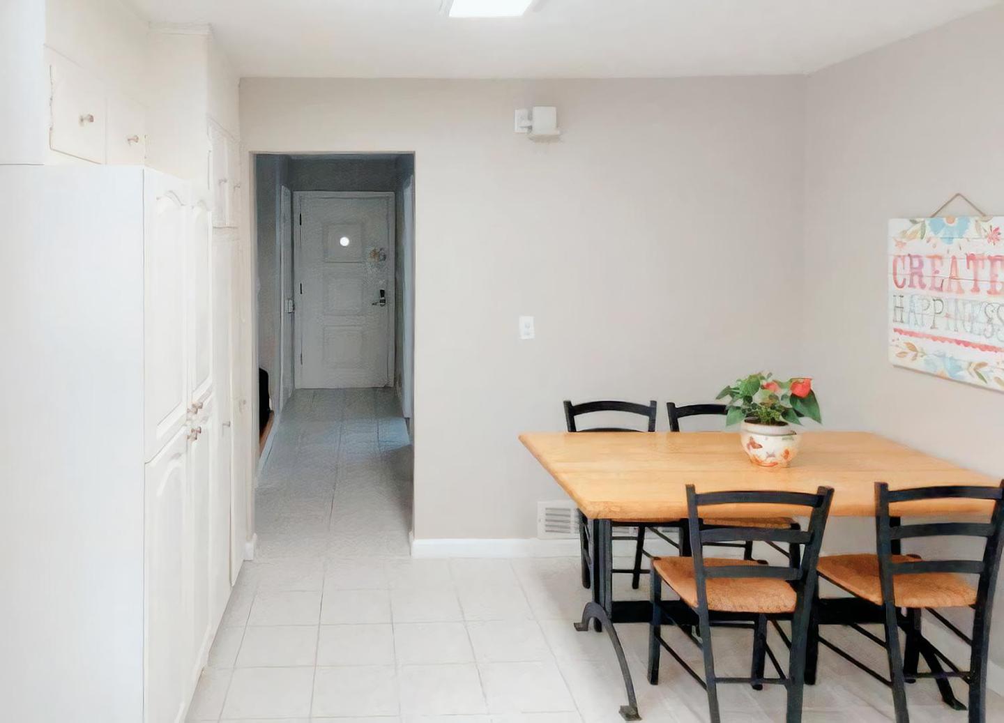 Common spaces including the kitchen