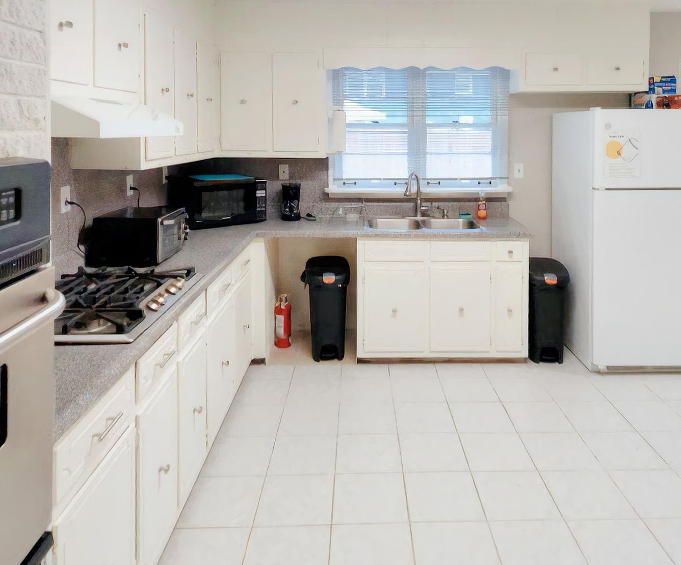 Common spaces including the kitchen