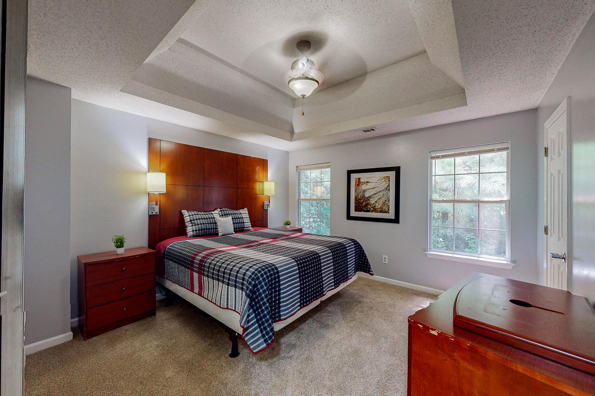 bedroom, detected:bed, ceiling fan