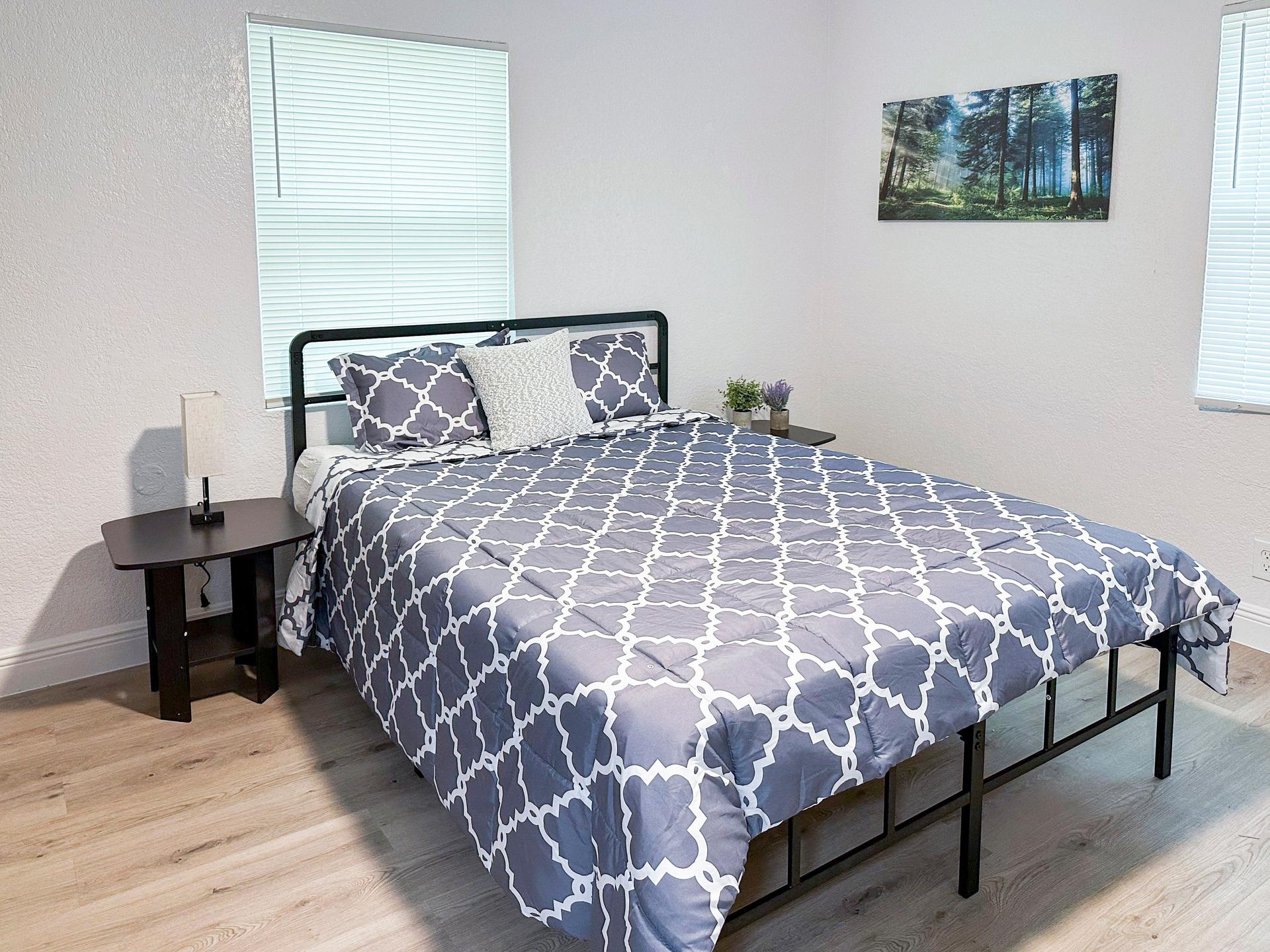 bedroom, detected:bed, window blind