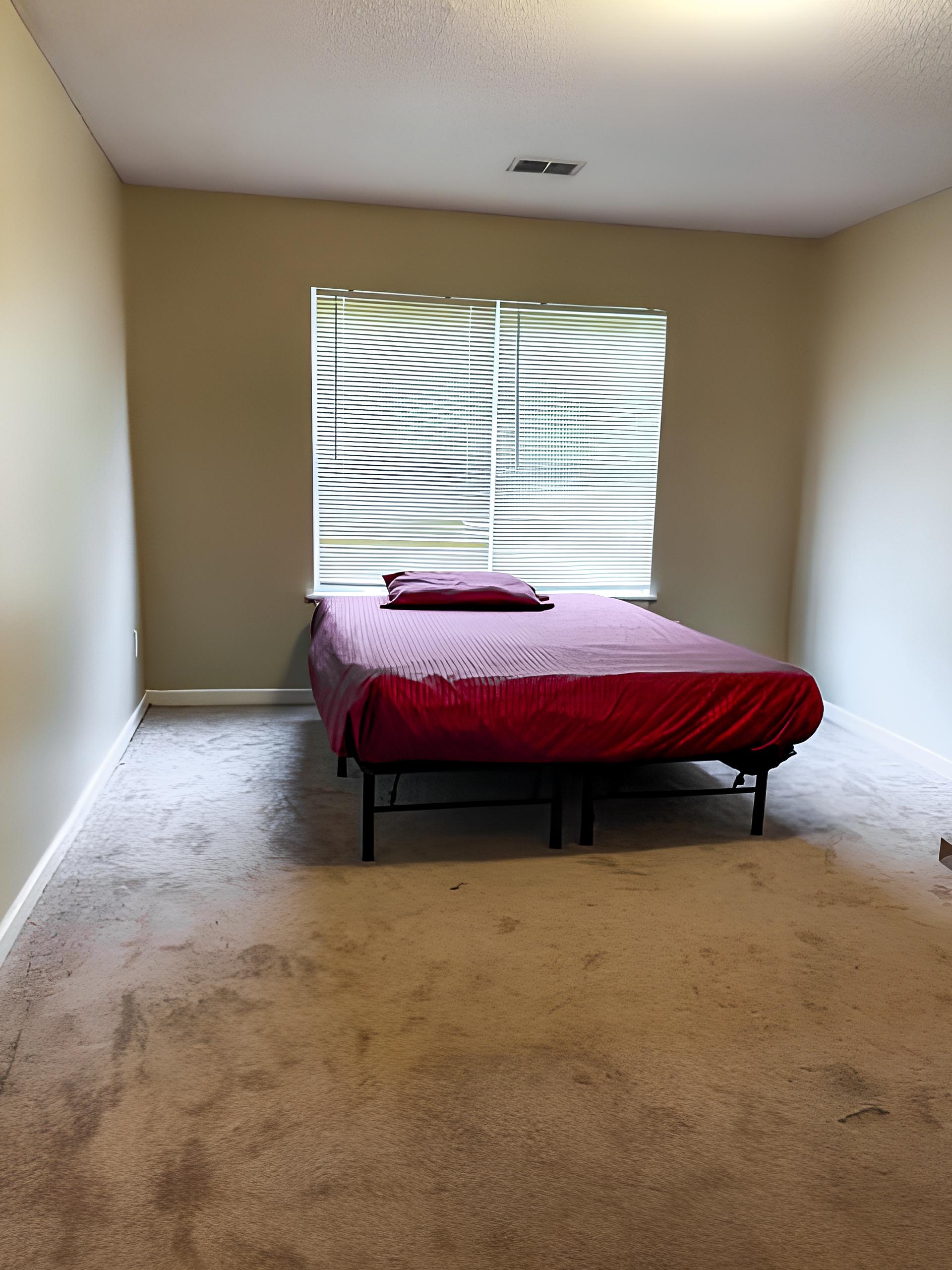 bedroom, detected: bed, window blind