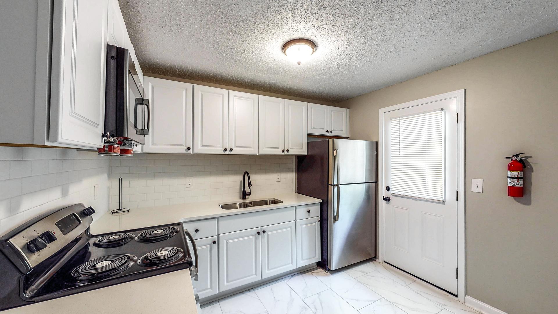 Common spaces including the kitchen