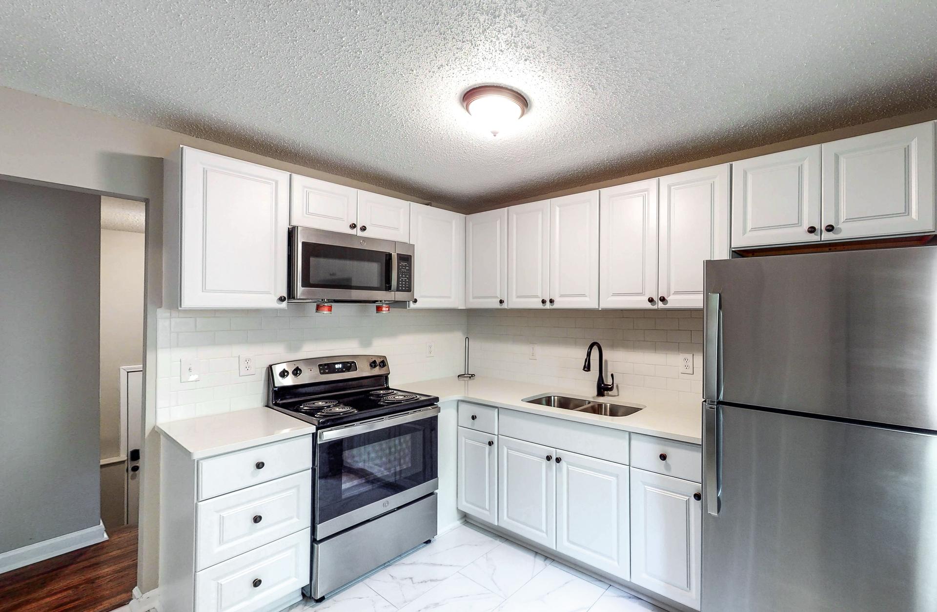 Common spaces including the kitchen