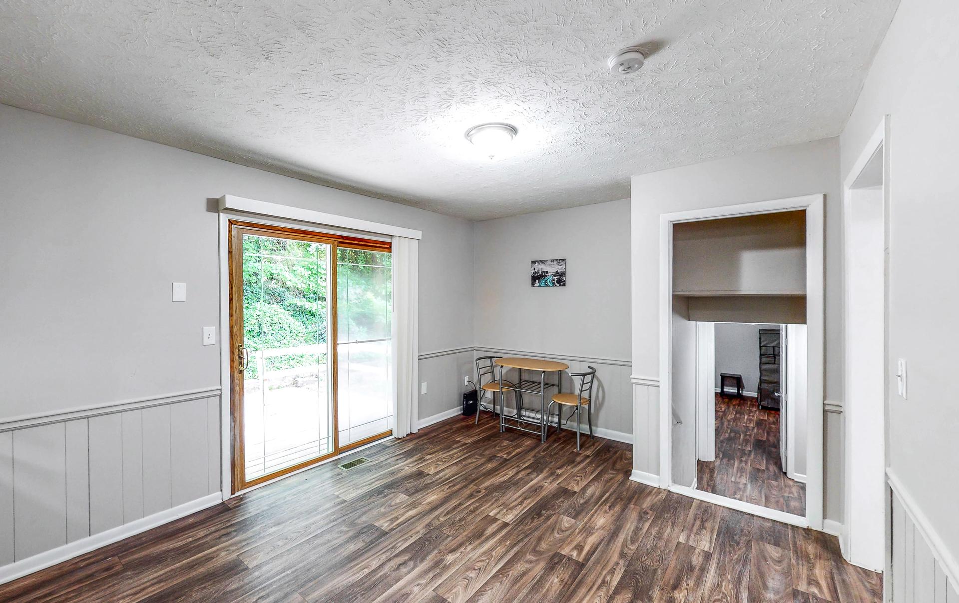 Common spaces including the kitchen