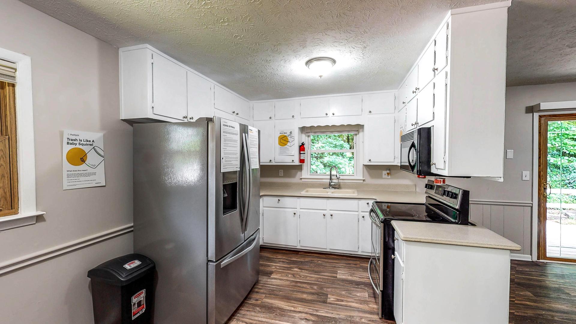 Common spaces including the kitchen
