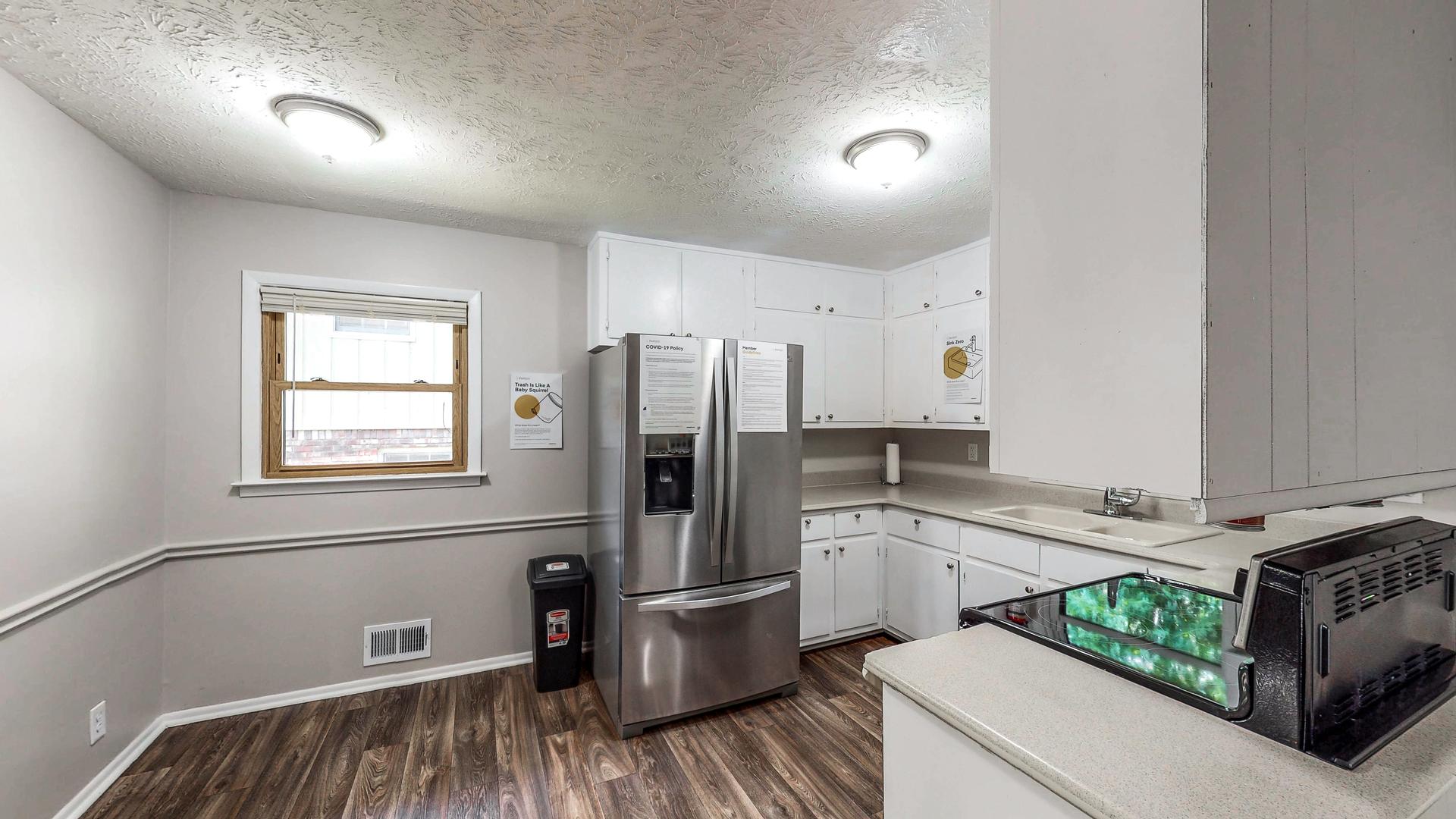 Common spaces including the kitchen