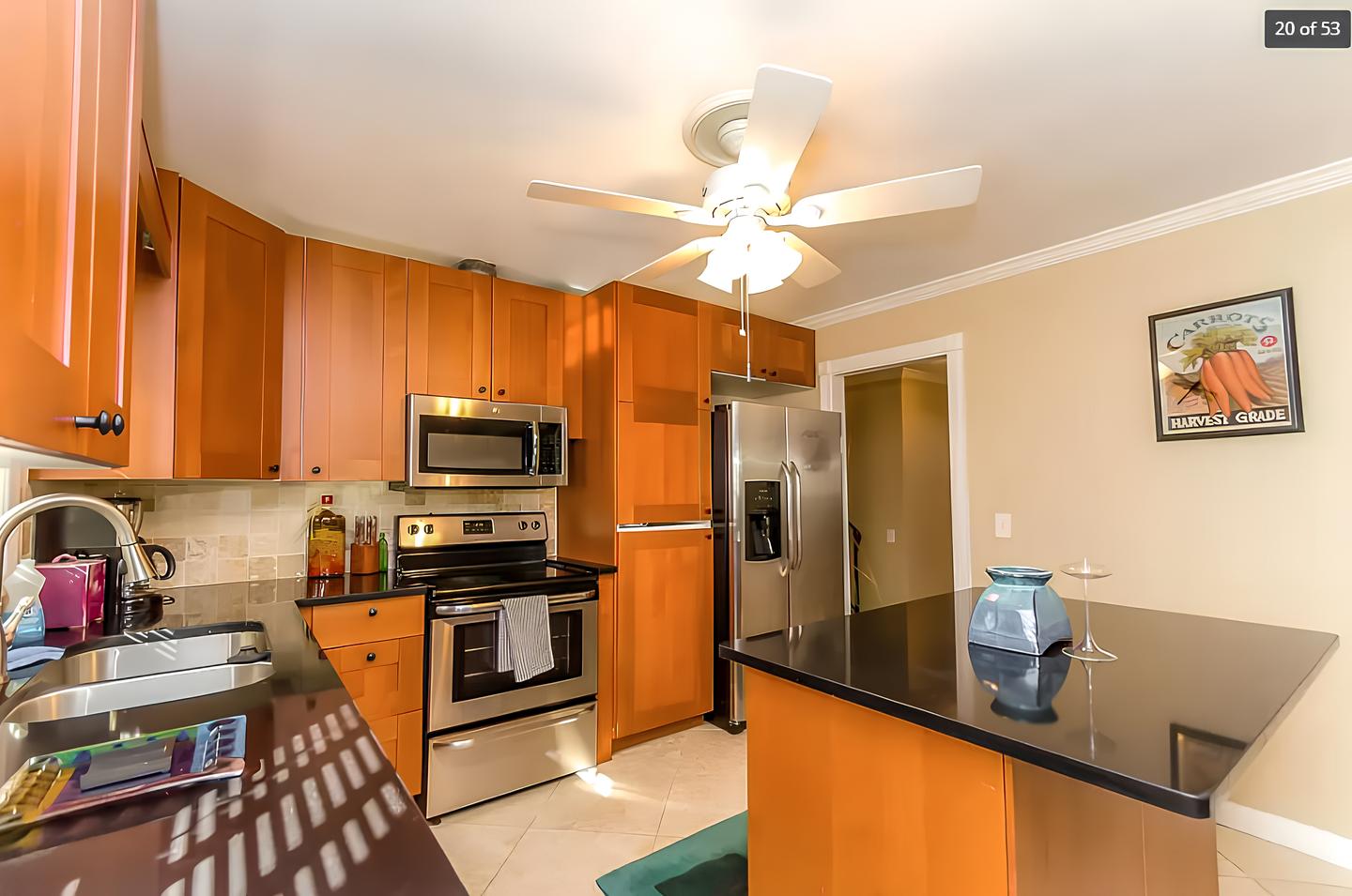 Common spaces including the kitchen