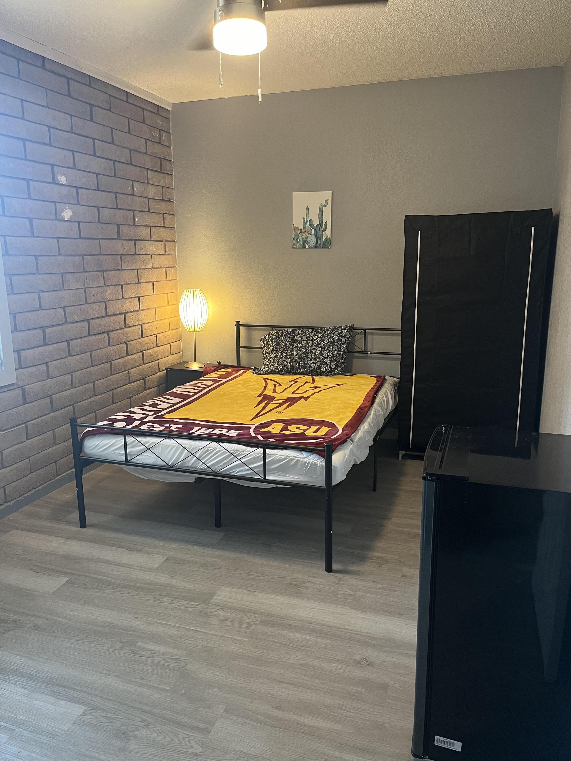 Private AC unit to keep you cool, access to pool, and your own mini-fridge