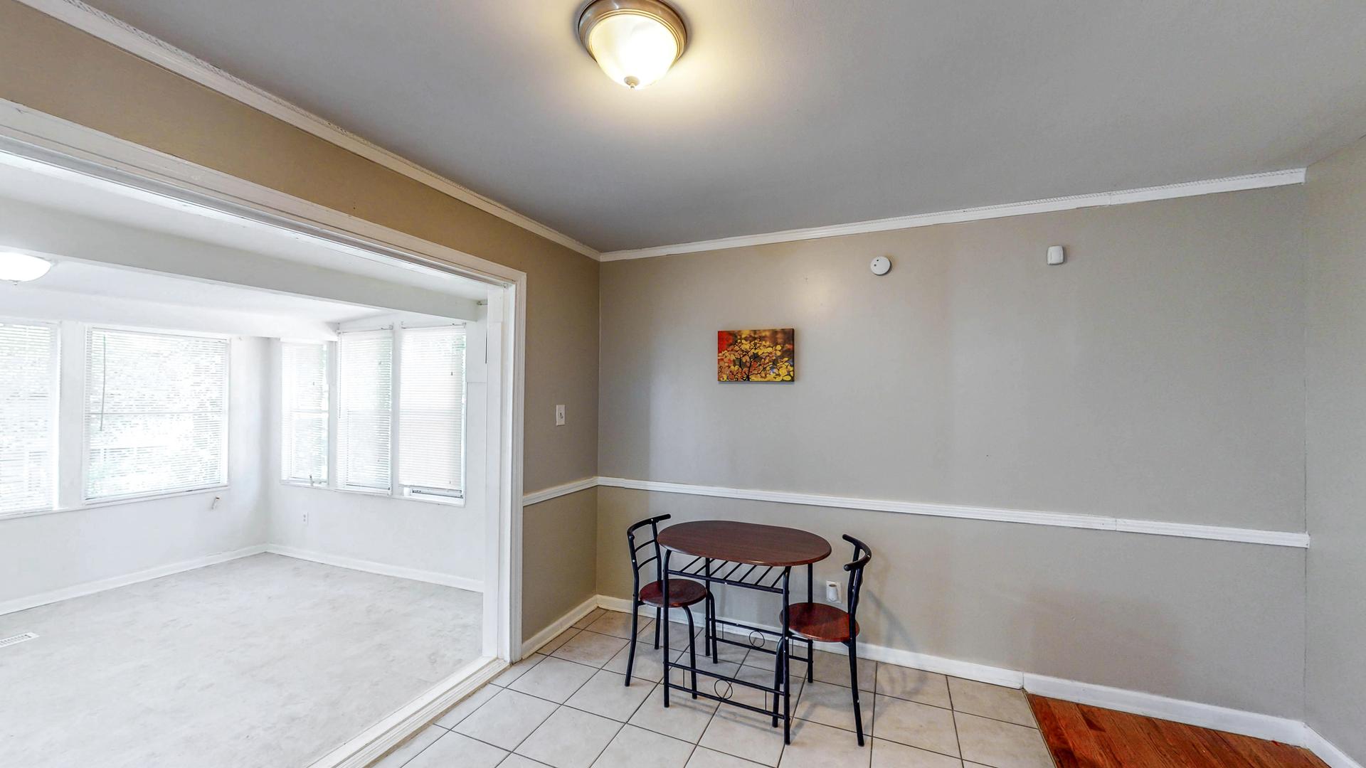 Common spaces including the kitchen