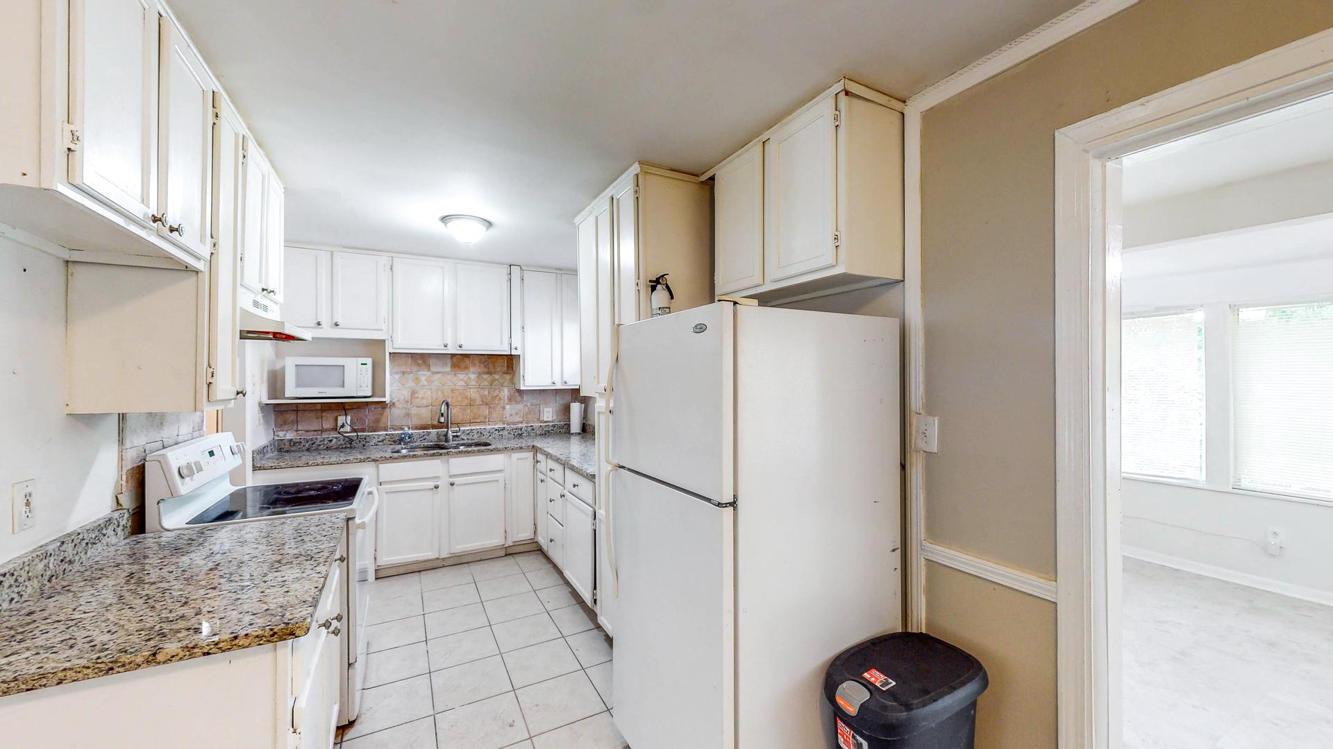 Common spaces including the kitchen