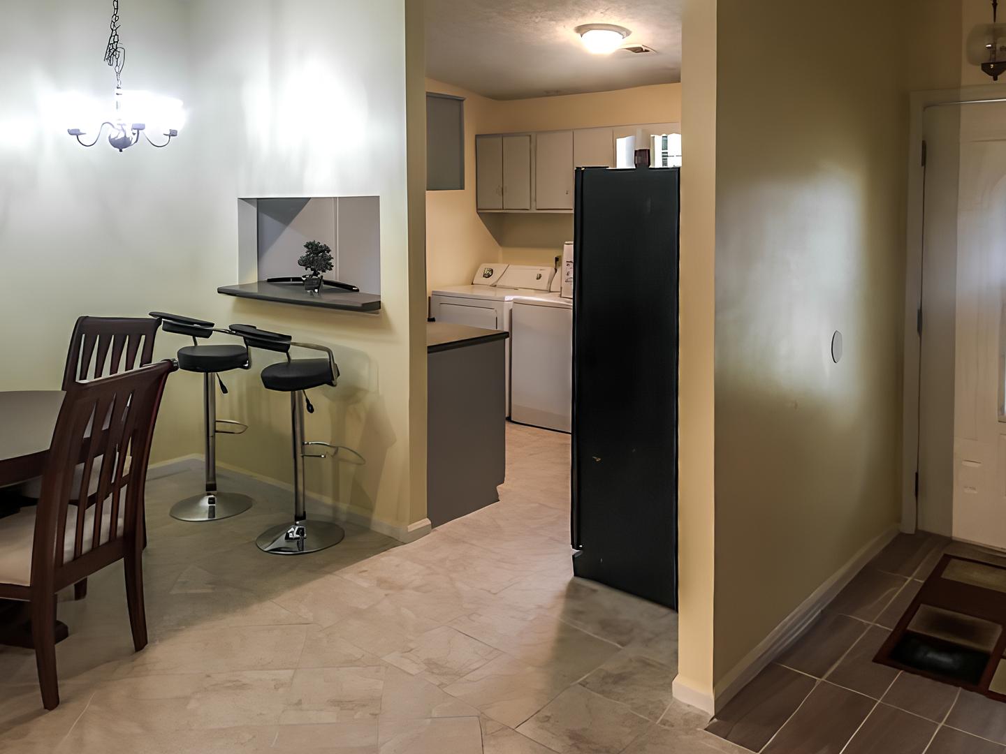 Common spaces including the kitchen