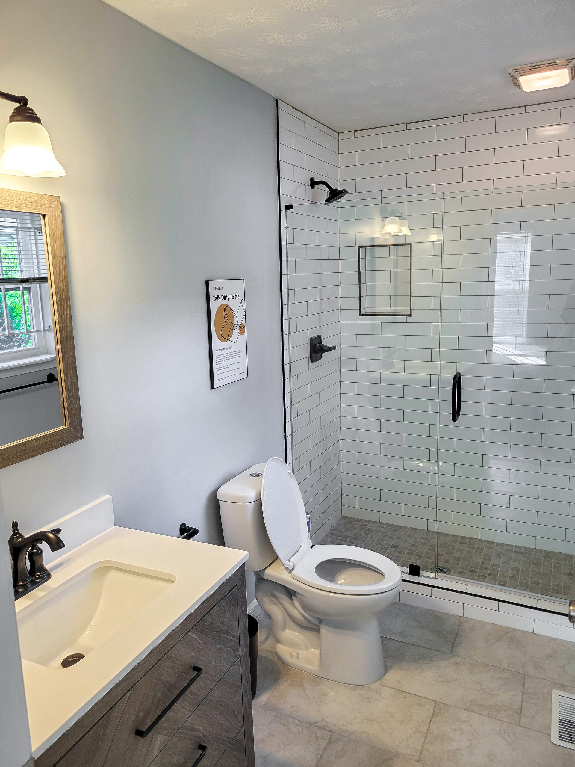 bathroom, detected: shower