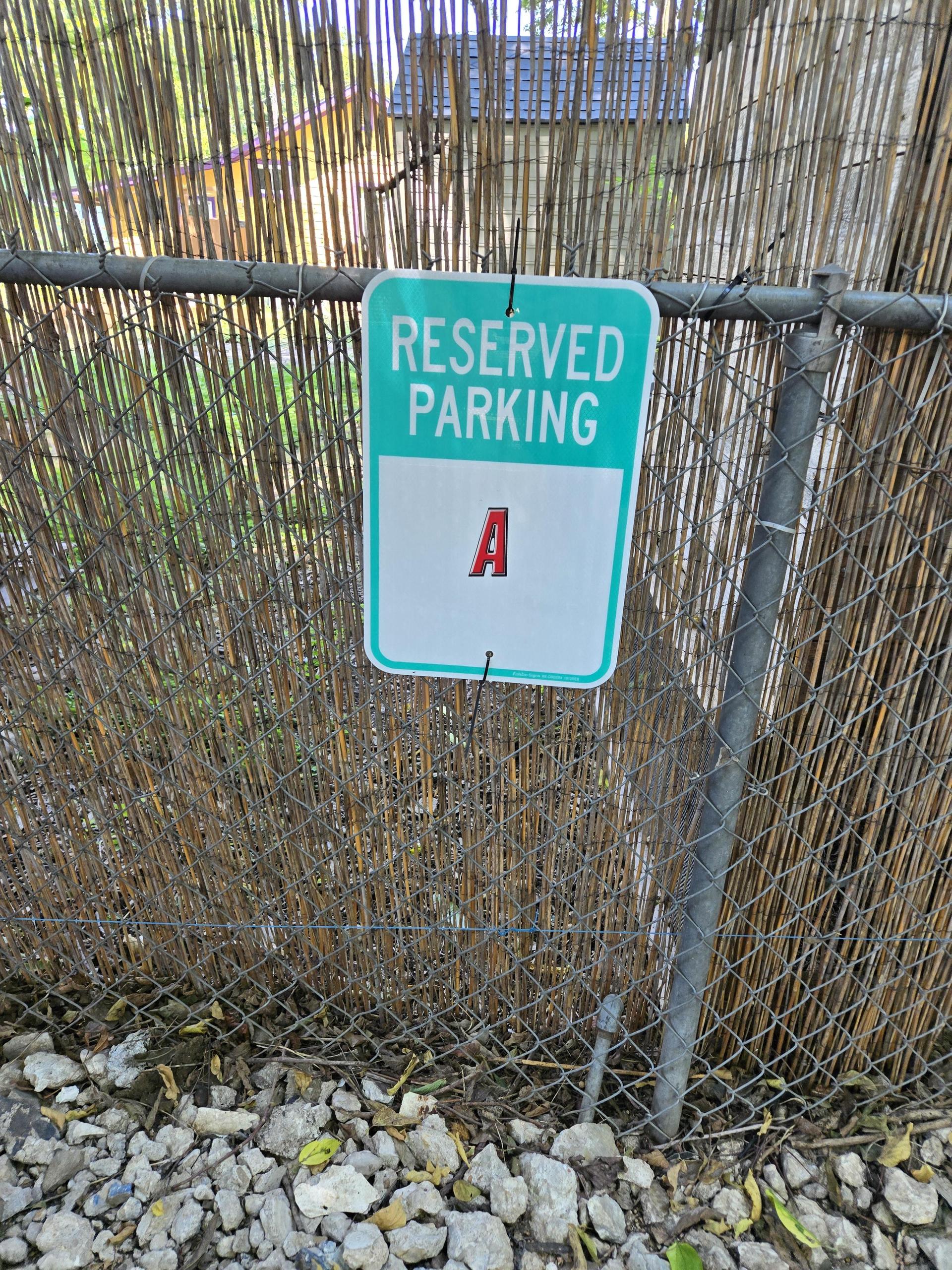 Room A designated parking spot