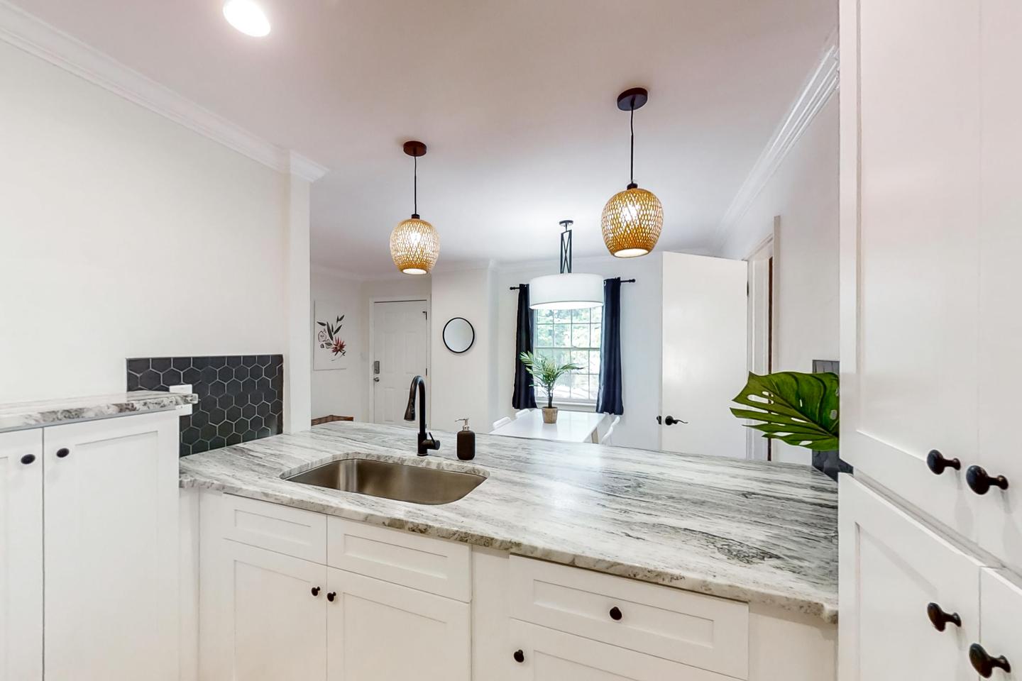 Common spaces including the kitchen