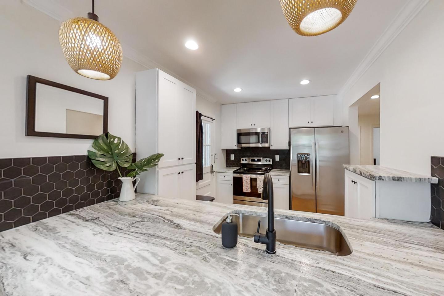 Common spaces including the kitchen