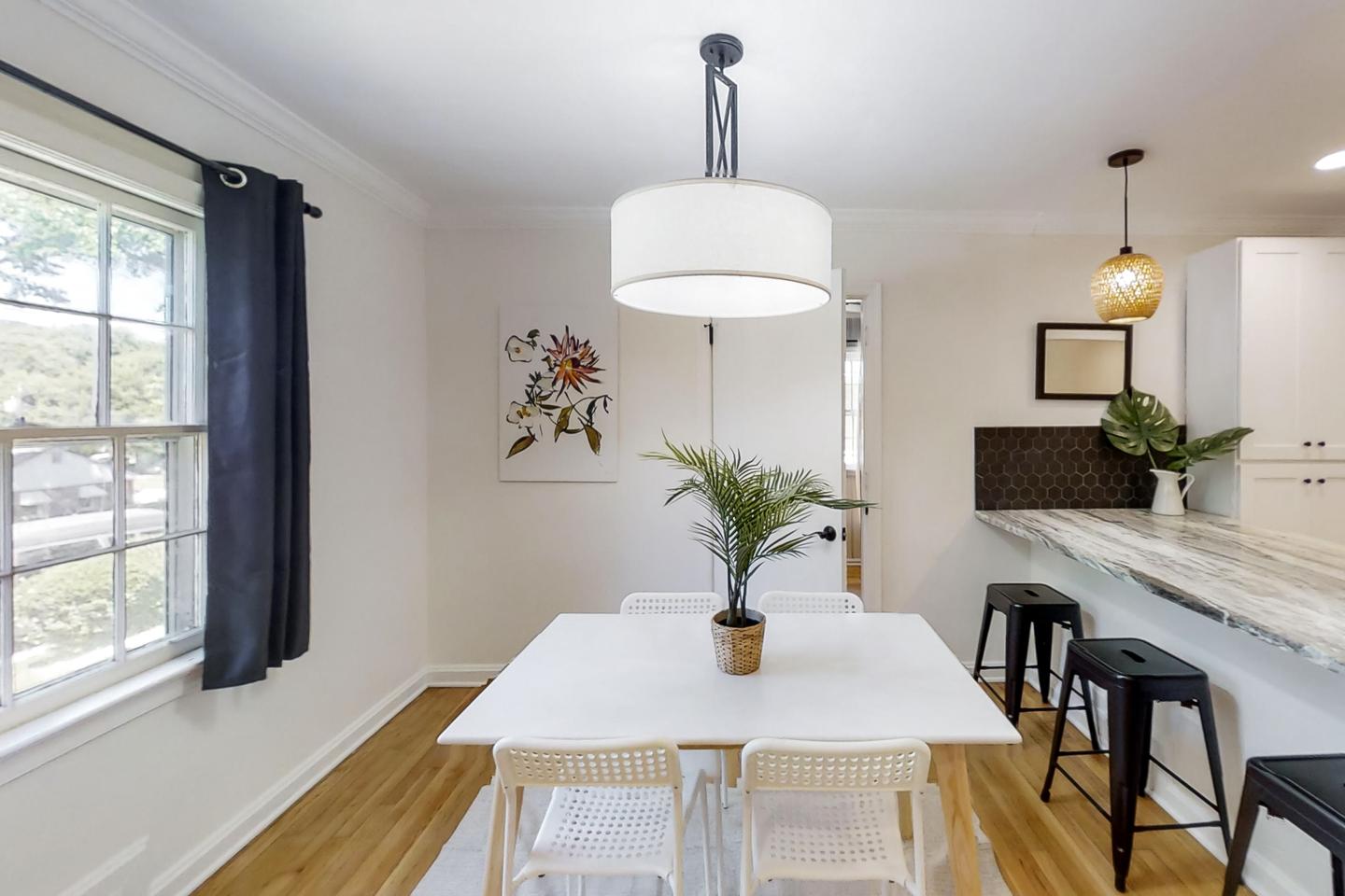 Common spaces including the kitchen