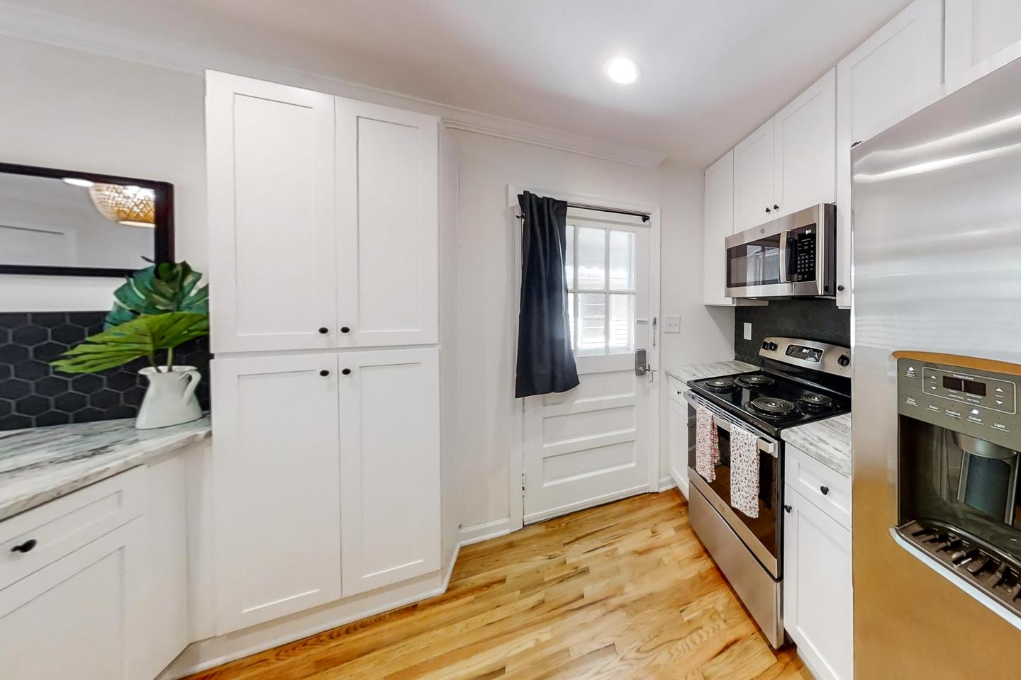 Common spaces including the kitchen