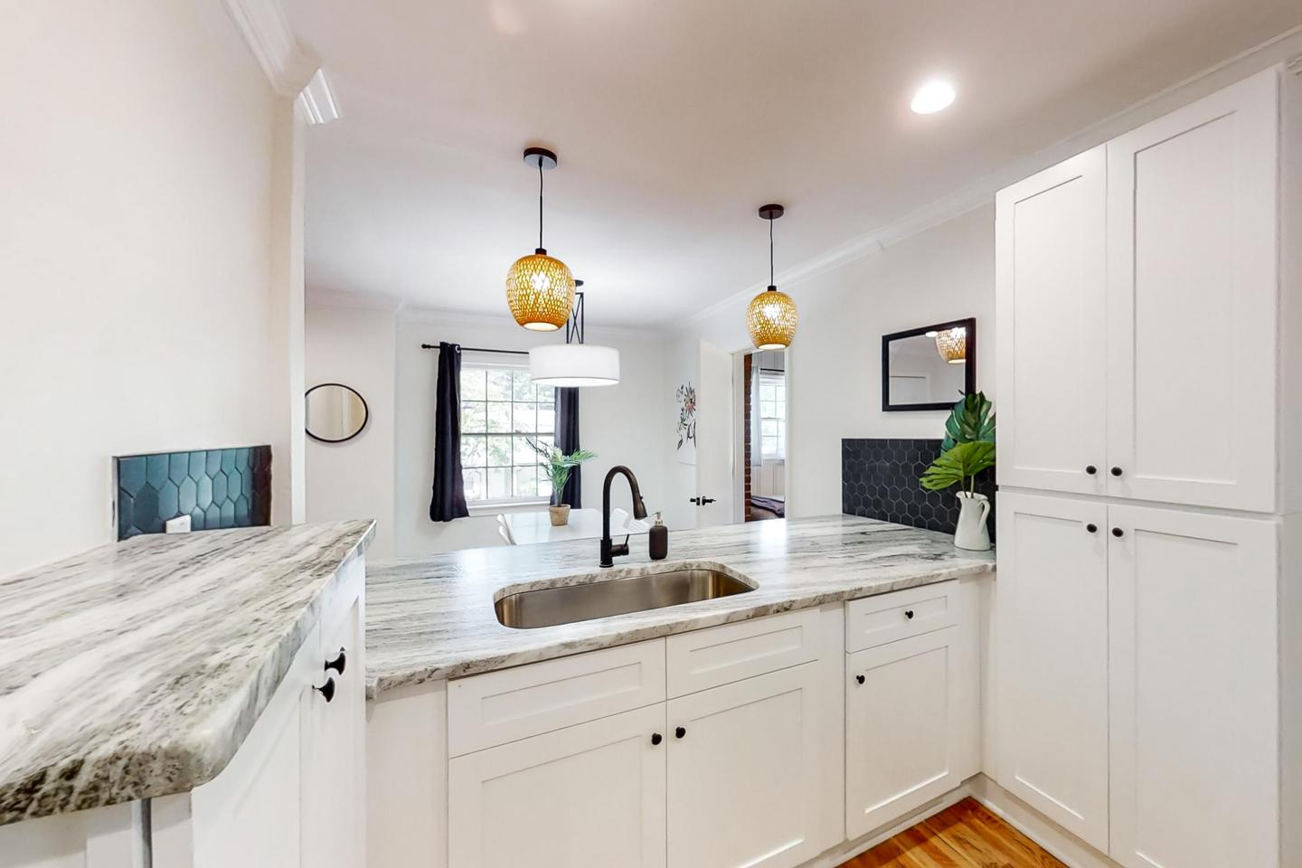 Common spaces including the kitchen
