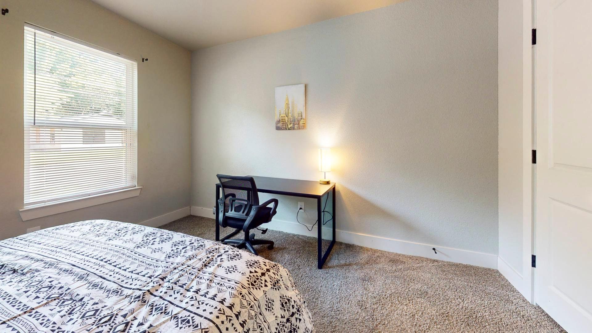 bedroom, detected:bed, window blind