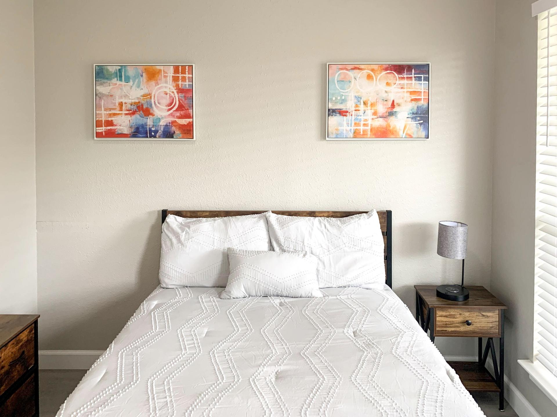bedroom, detected:bed, window blind
