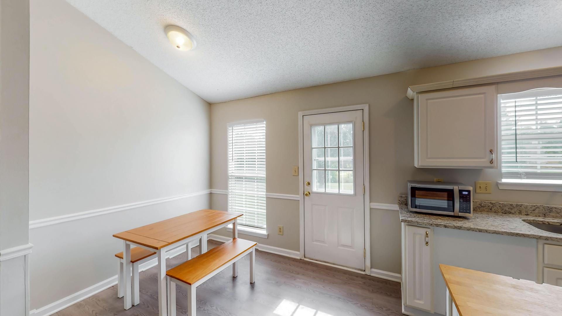 Common spaces including the kitchen