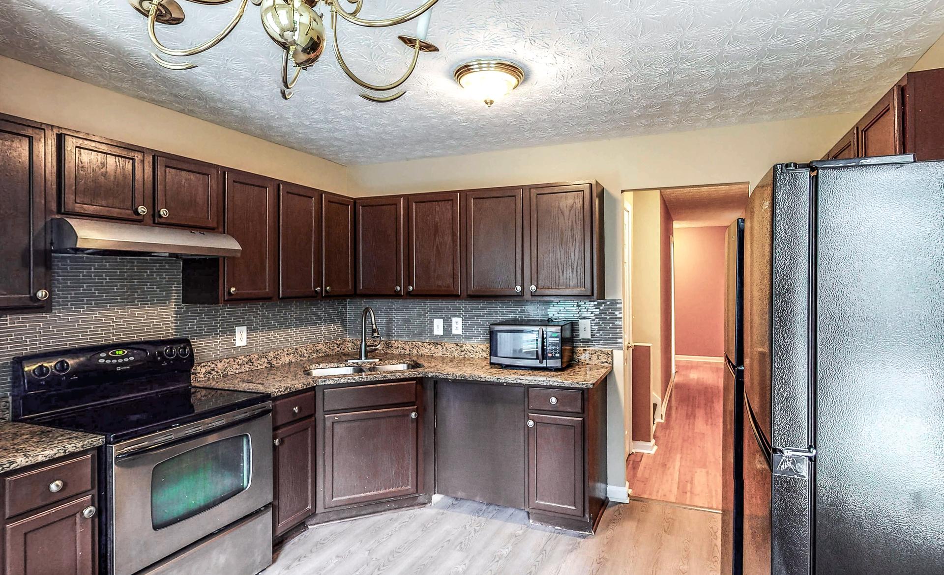 Common spaces including the kitchen