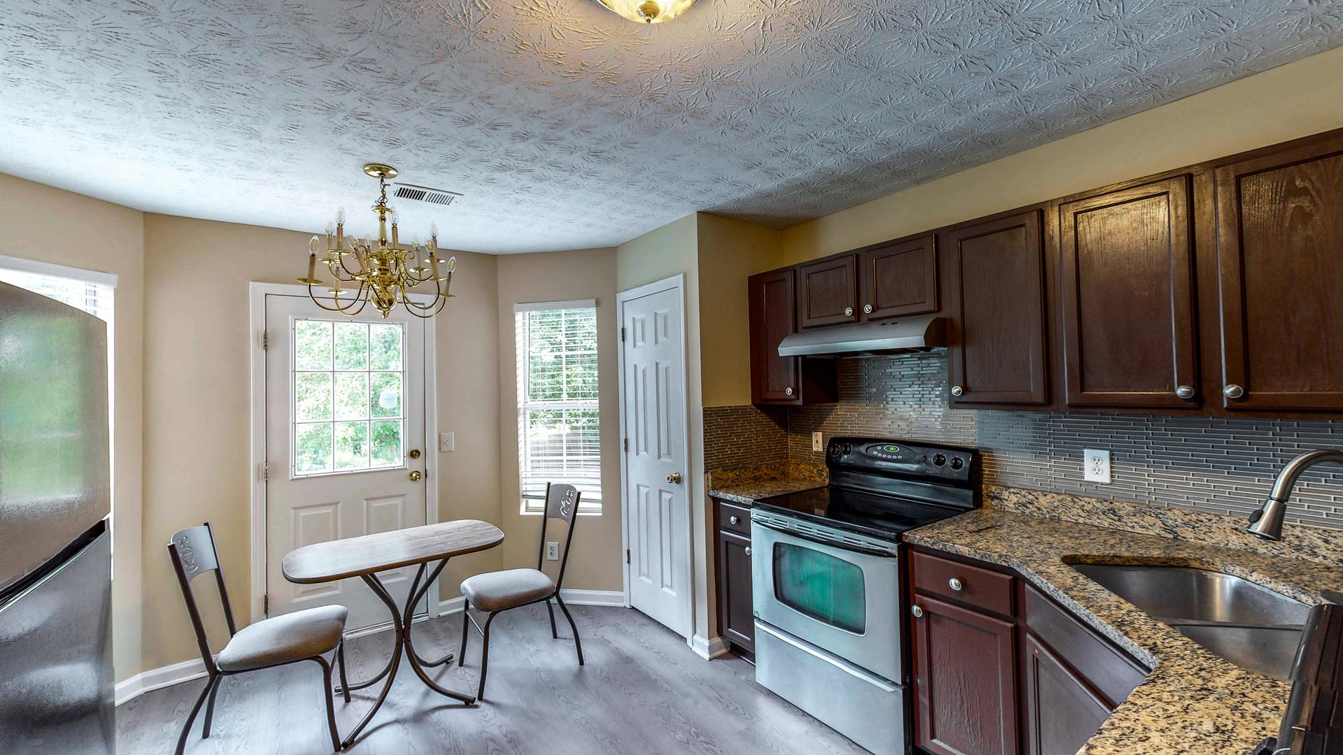 Common spaces including the kitchen