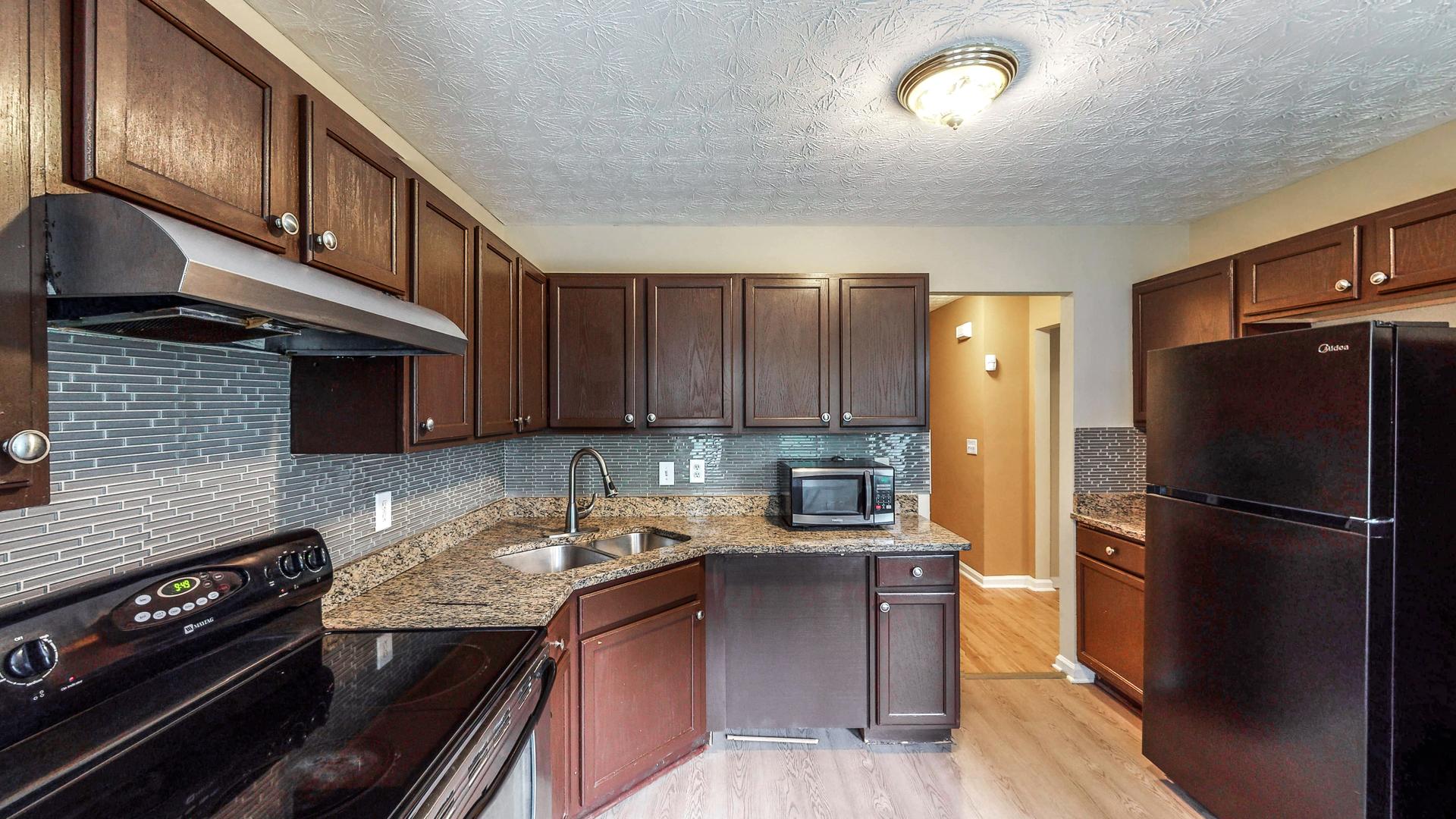 Common spaces including the kitchen