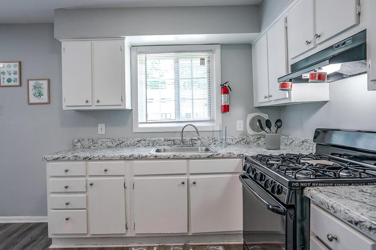 Common spaces including the kitchen