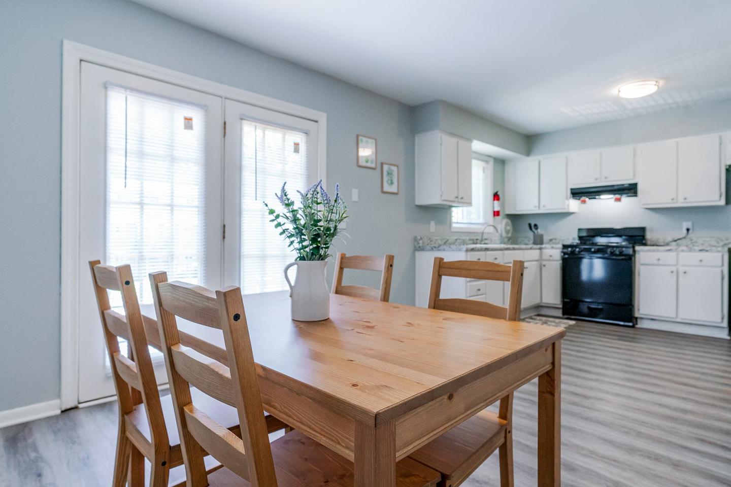 Common spaces including the kitchen