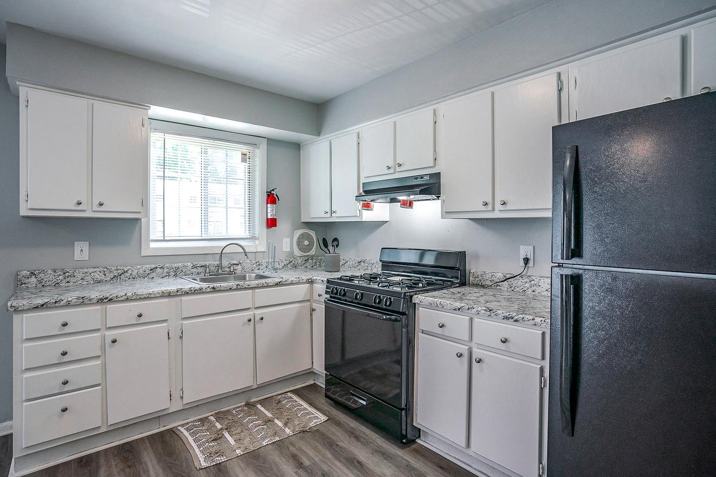 Common spaces including the kitchen