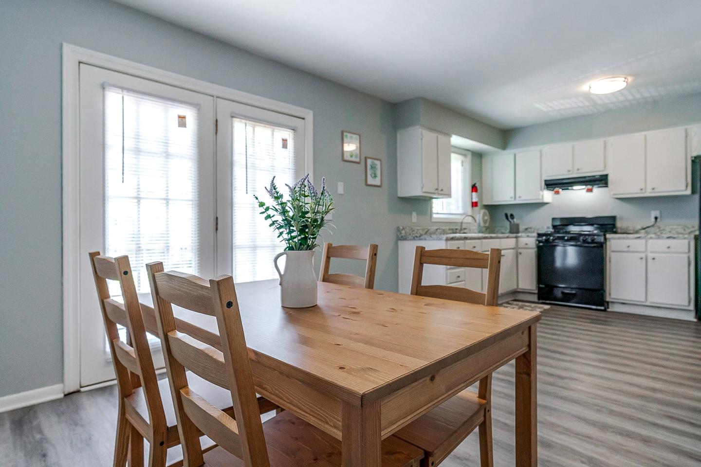 Common spaces including the kitchen