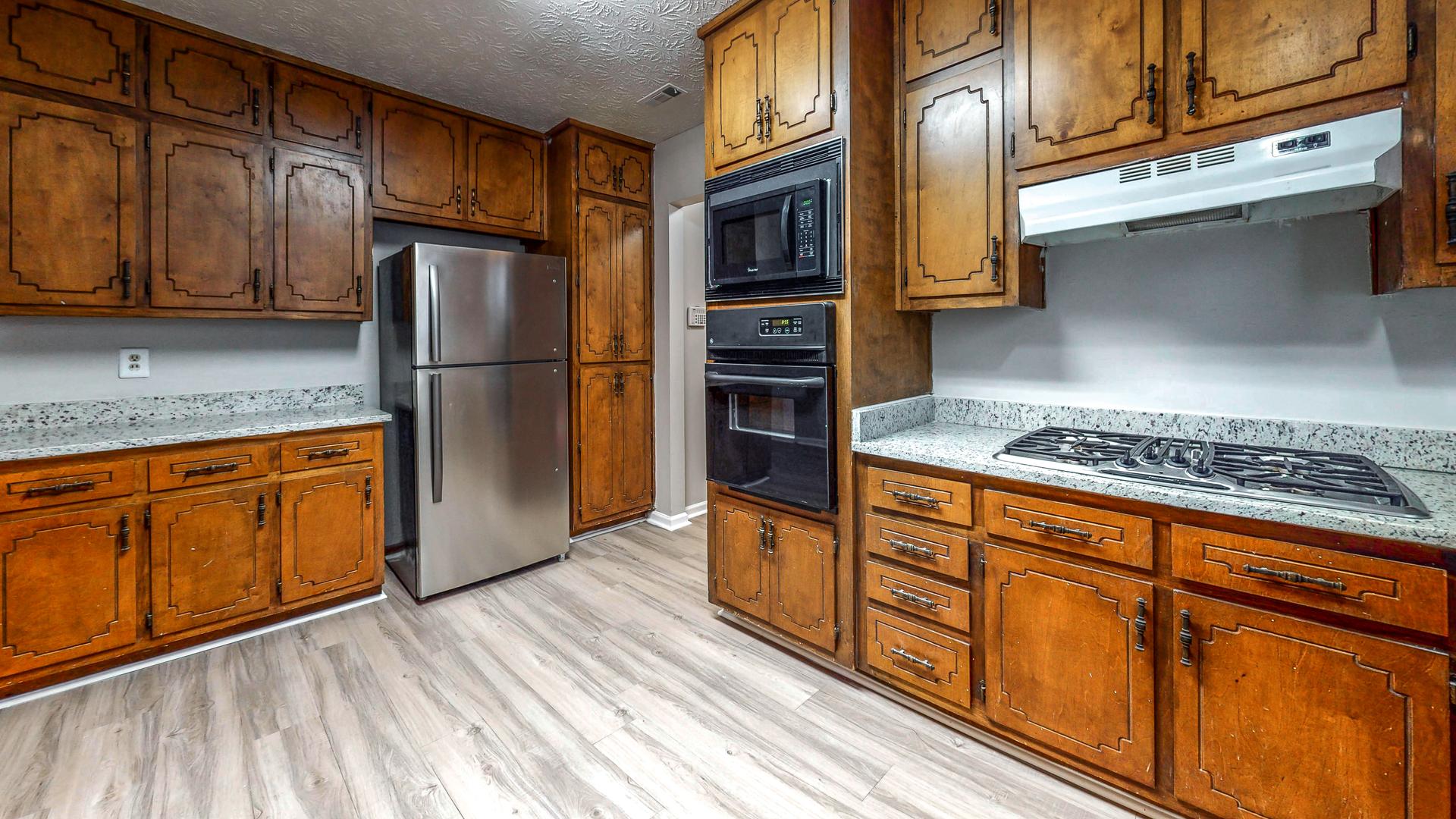 Common spaces including the kitchen