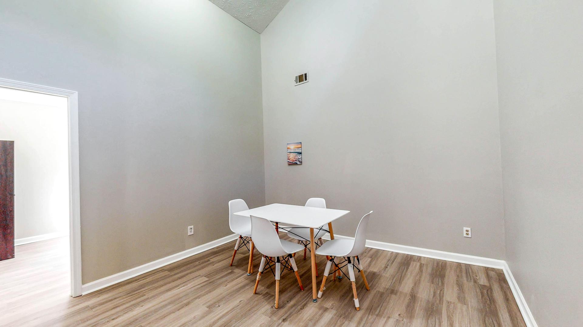 Common spaces including the kitchen