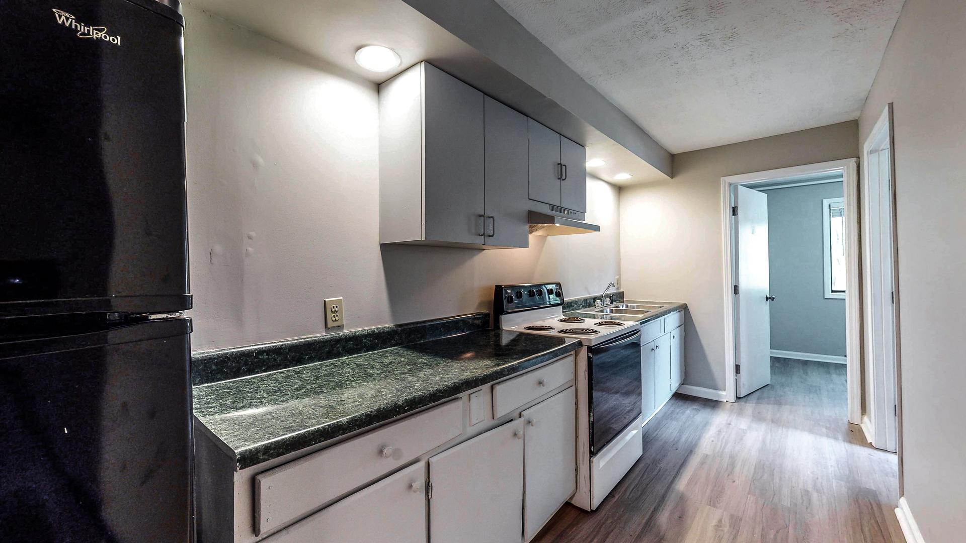 Common spaces including the kitchen