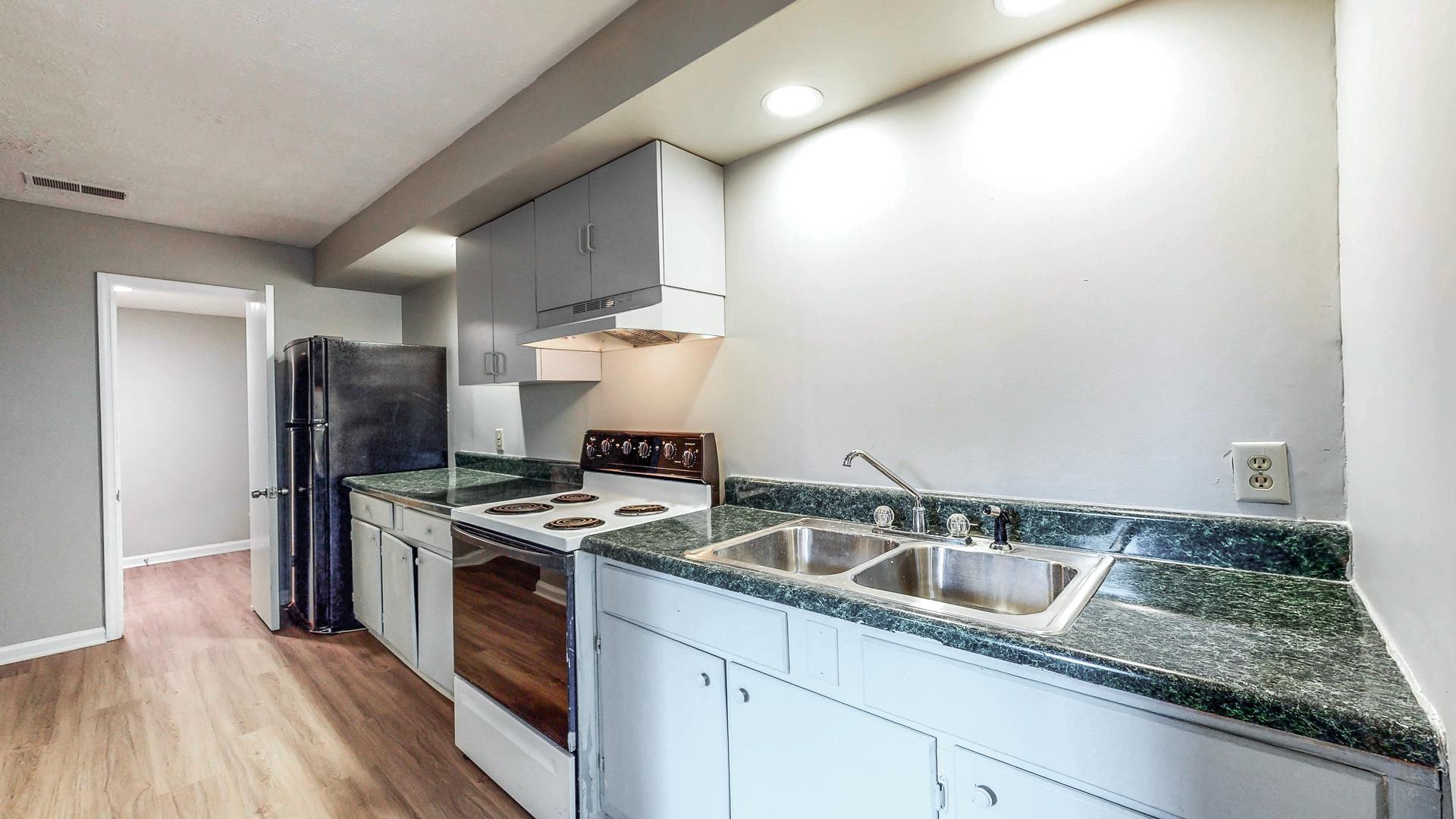 Common spaces including the kitchen