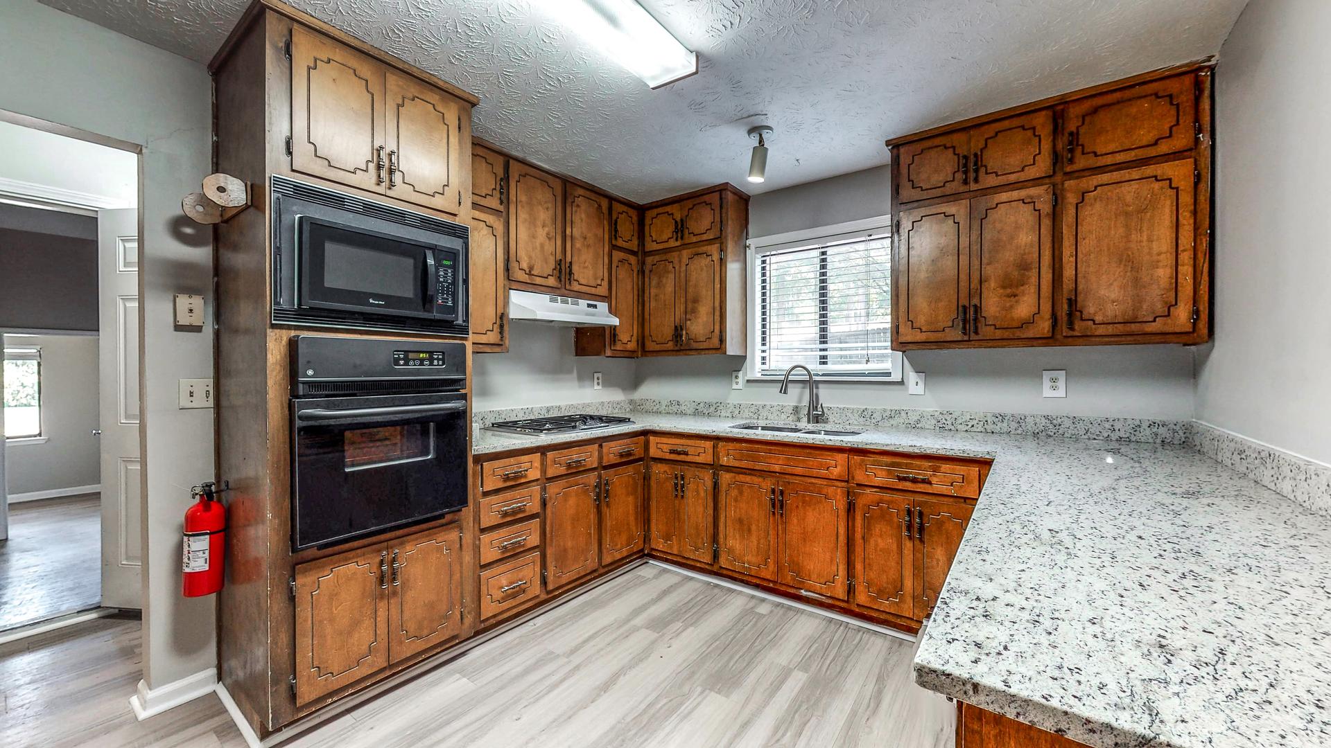 Common spaces including the kitchen