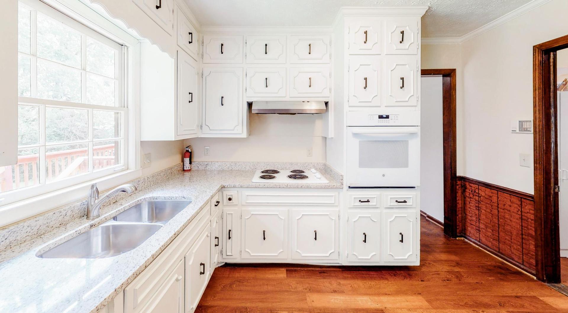Common spaces including the kitchen