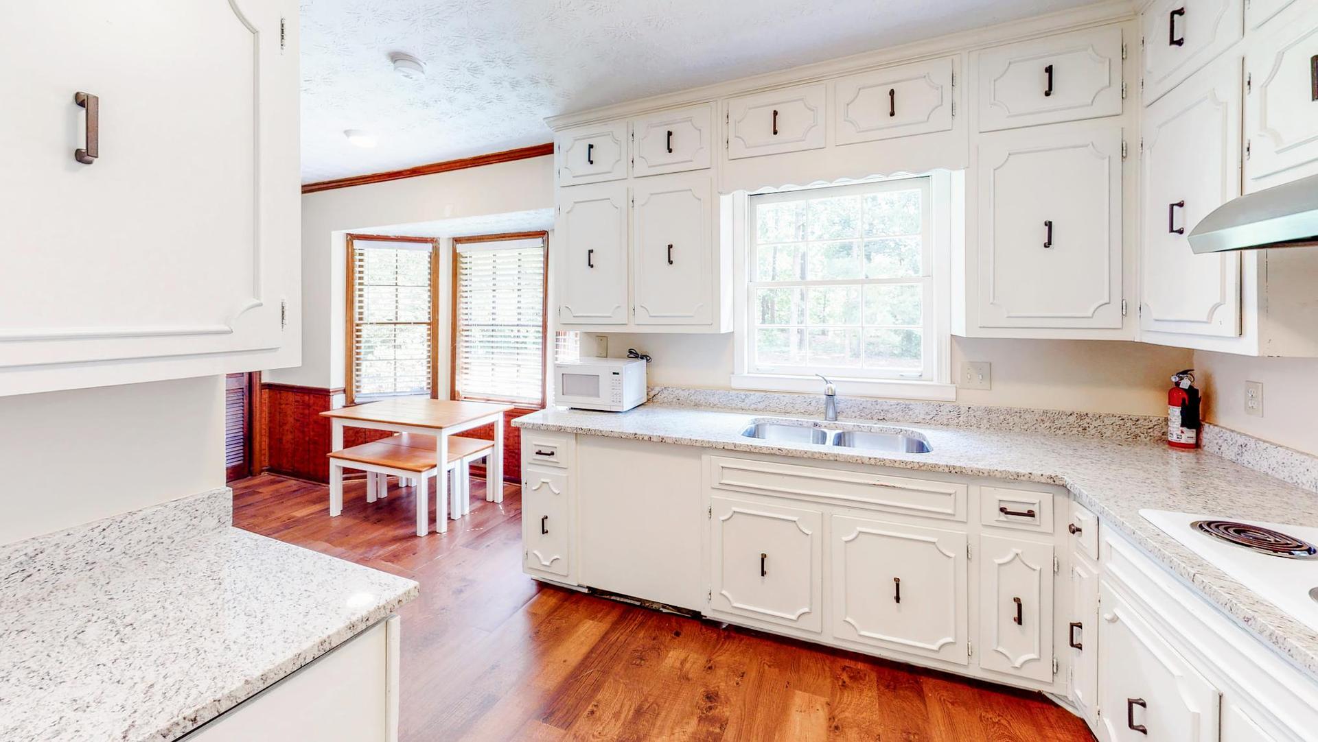 Common spaces including the kitchen