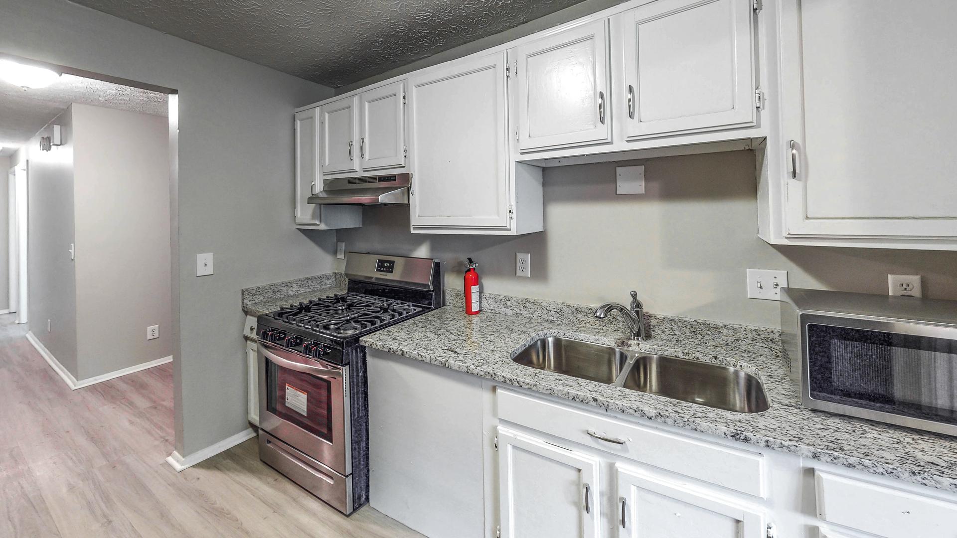 Common spaces including the kitchen