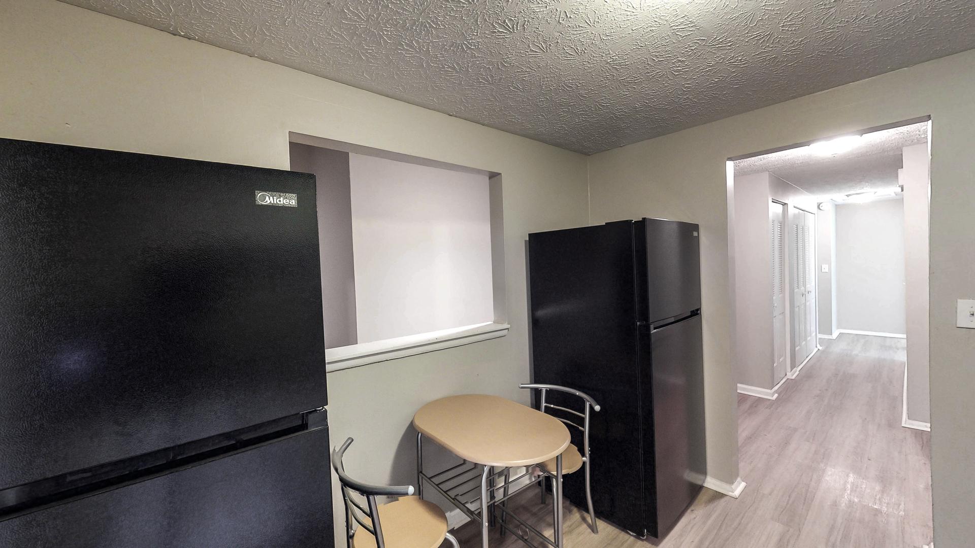 Common spaces including the kitchen