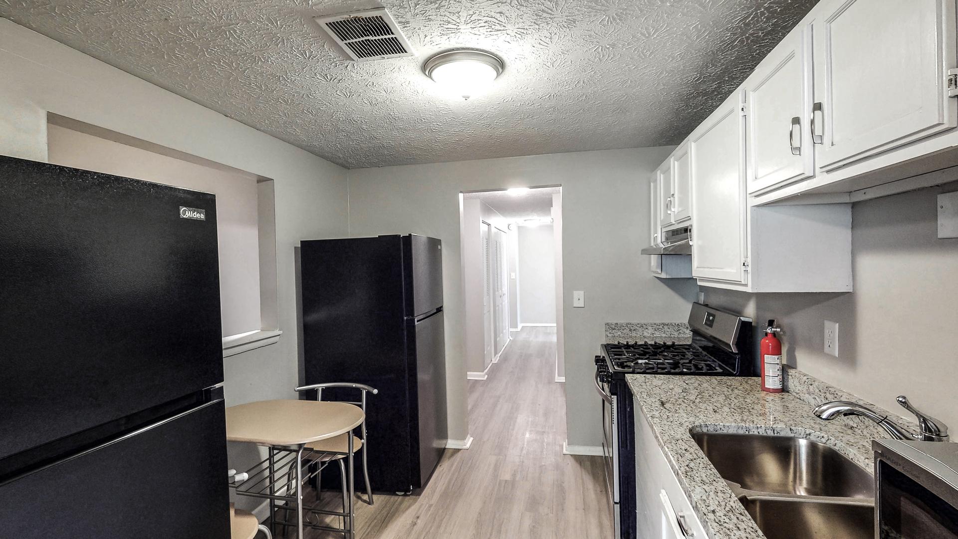 Common spaces including the kitchen