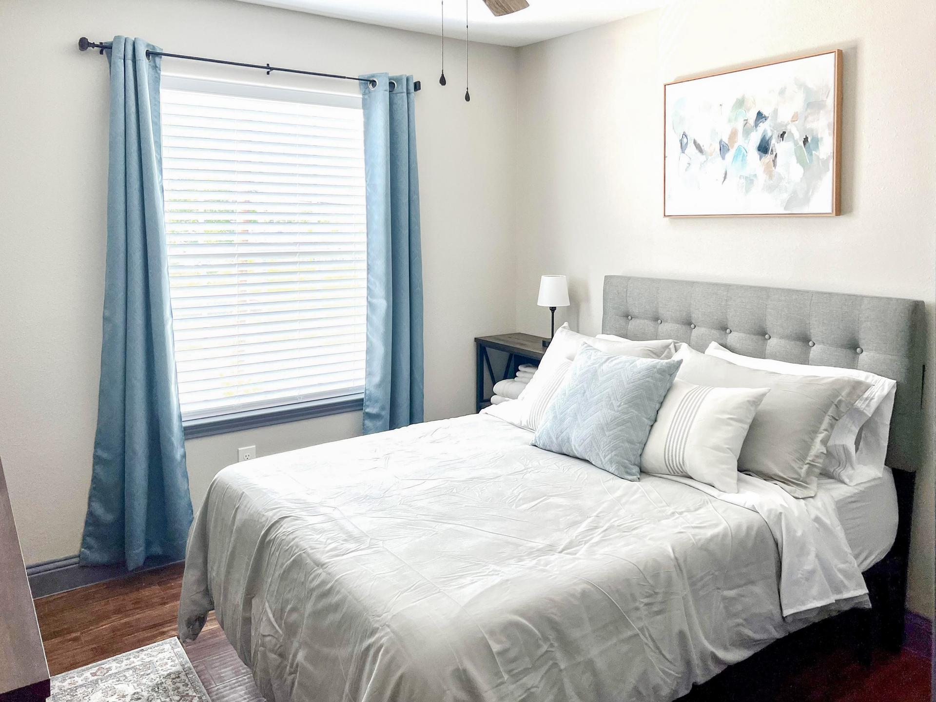bedroom, detected:bed, window blind