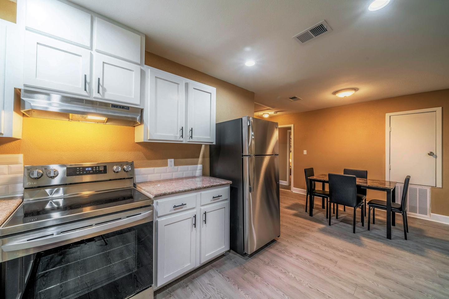 Common spaces including the kitchen