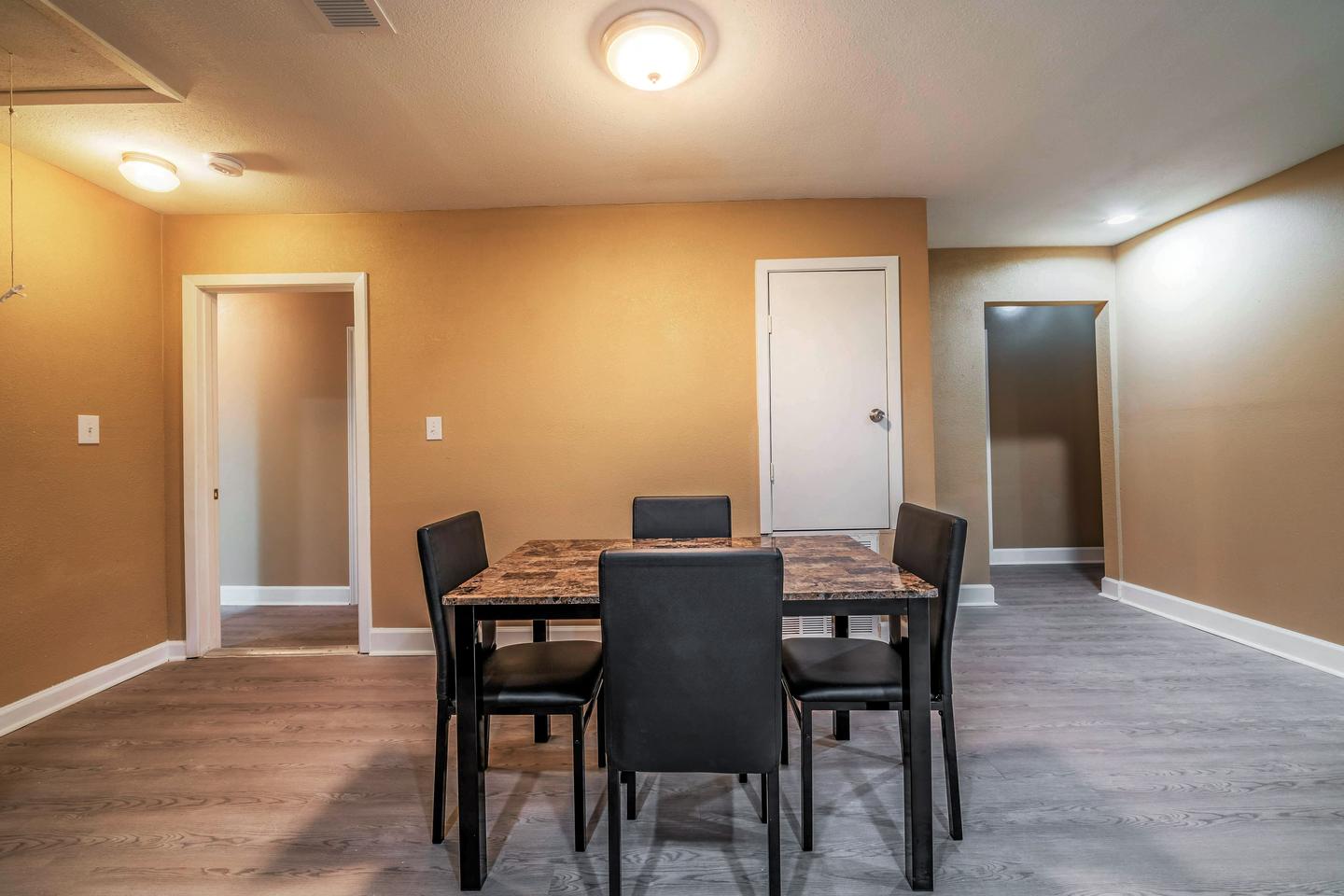 Common spaces including the kitchen