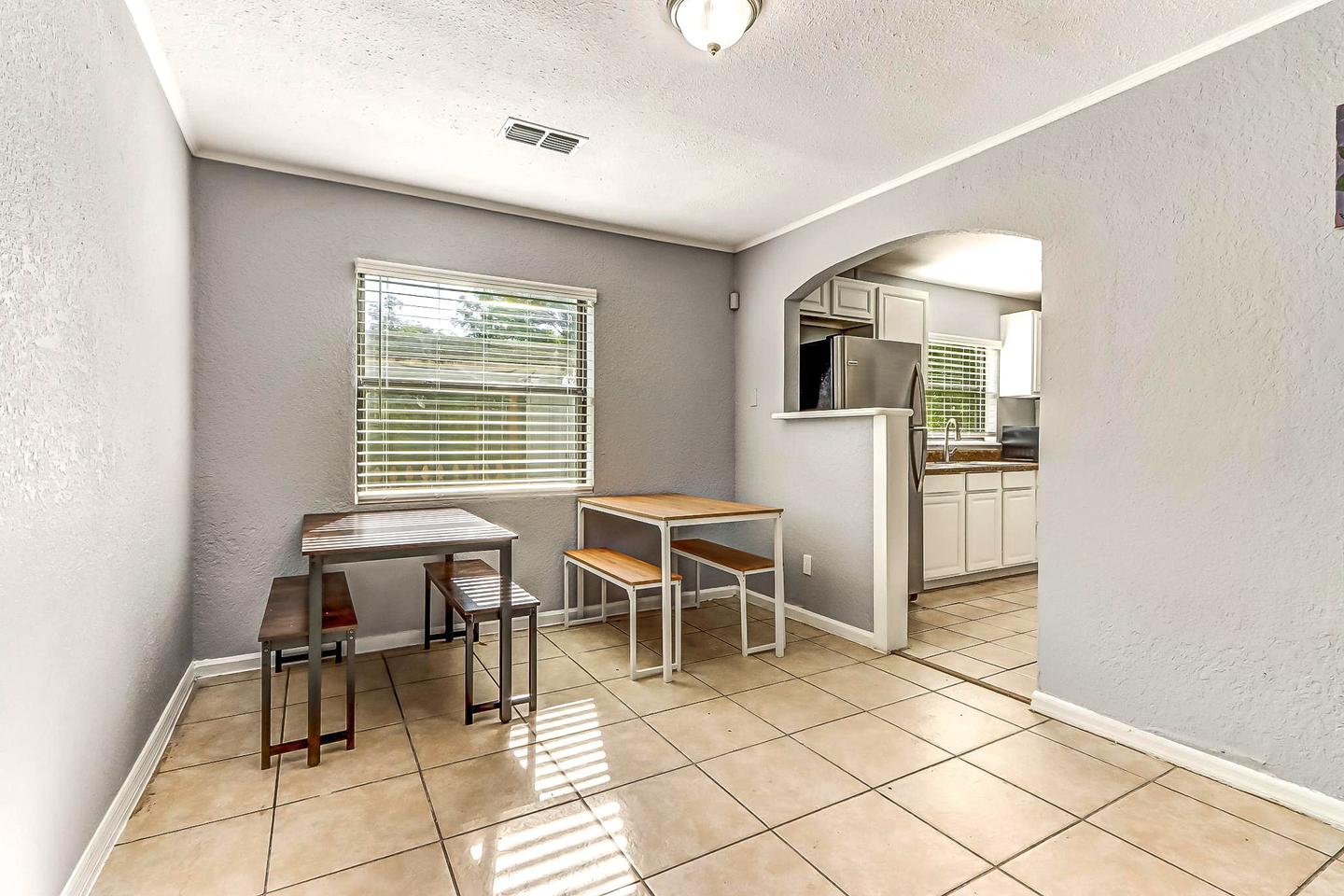 Common spaces including the kitchen