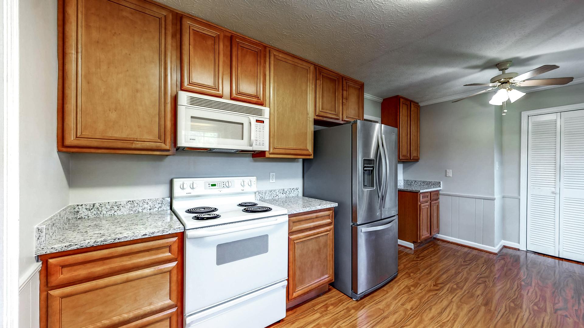 Common spaces including the kitchen