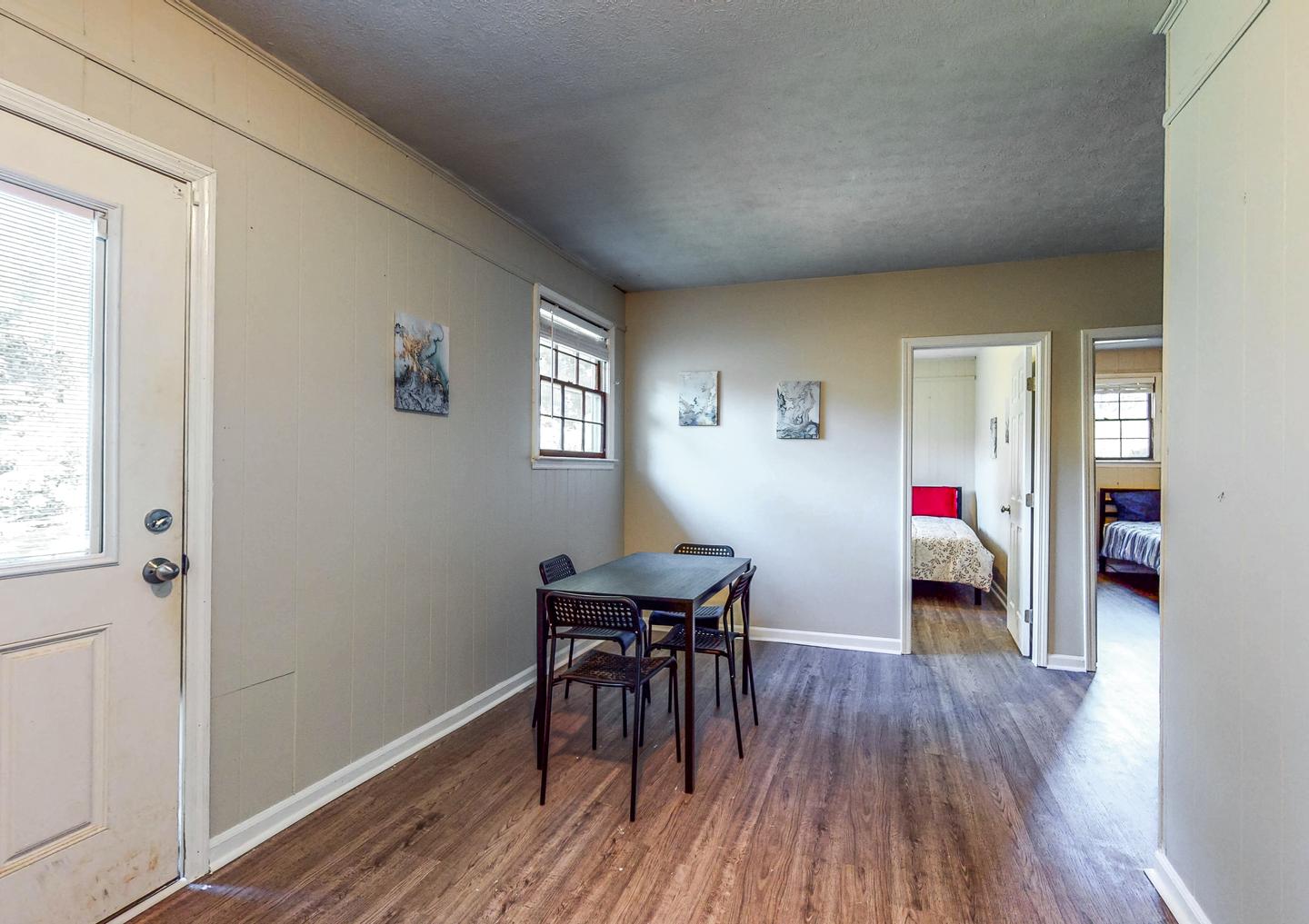 Common spaces including the kitchen
