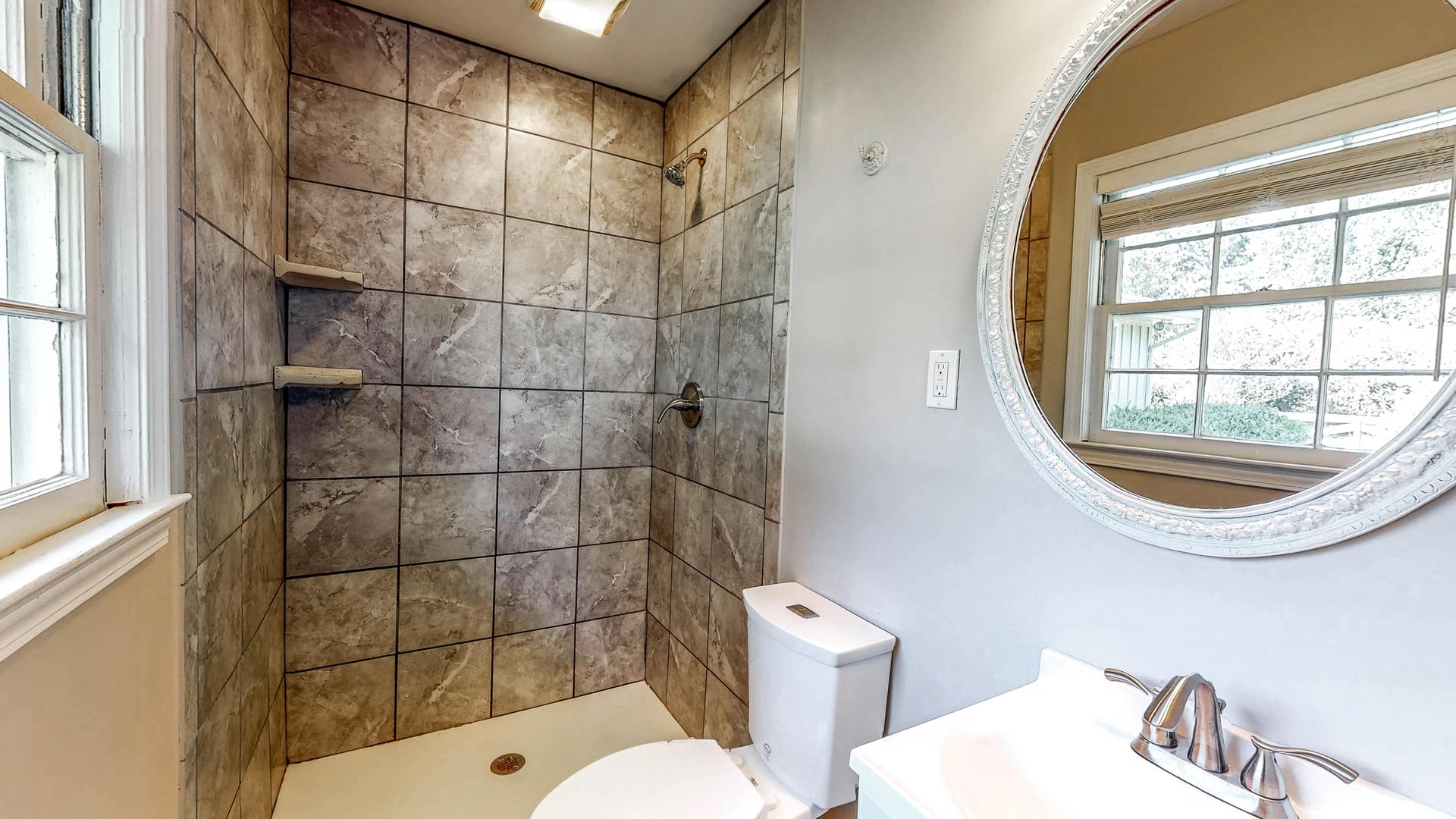 bathroom, detected: shower