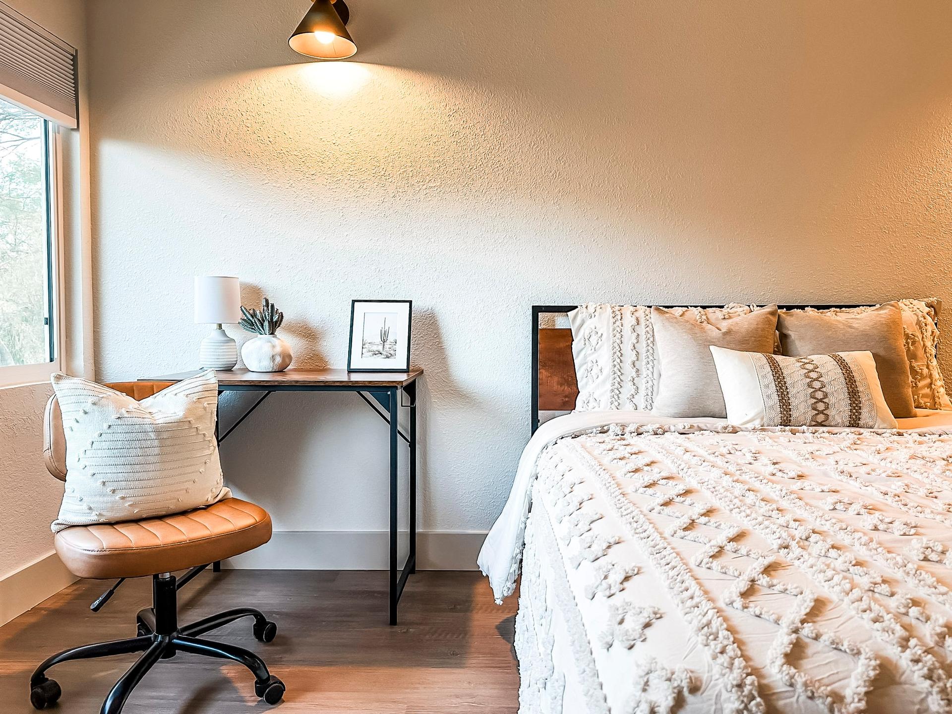 bedroom, detected:bed, window blind
